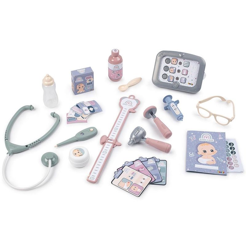 Jucarii, Copii si Bebe - Jucarii si jocuri - Papusi si accesorii - Papusi - Centru de ingrijire pentru papusi Smoby Baby Care Center albastru cu accesorii - Infinity.ro