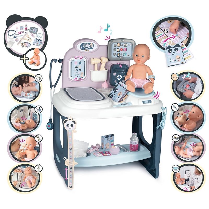 Jucarii, Copii si Bebe - Jucarii si jocuri - Papusi si accesorii - Papusi - Centru de ingrijire pentru papusi Smoby Baby Care Center cu papusa si accesorii - Infinity.ro