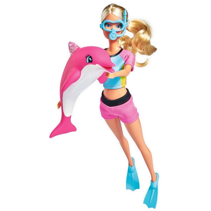 Jucarii, Copii si Bebe - Jucarii si jocuri - Papusi si accesorii - Papusi - Papusa simba steffi love dolphin fun 29 cm cu delfin si accesorii - Infinity.ro
