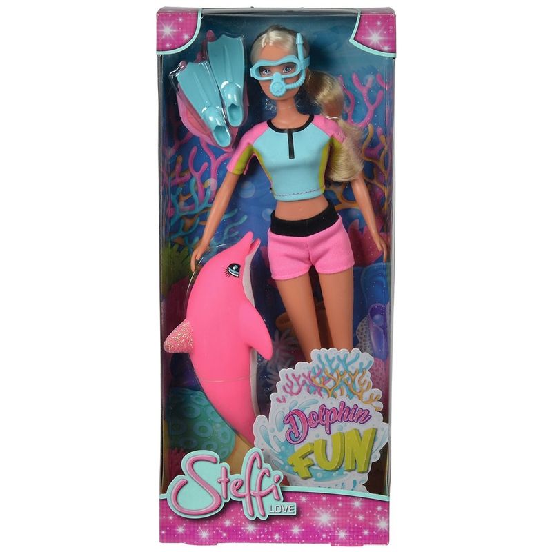 Jucarii, Copii si Bebe - Jucarii si jocuri - Papusi si accesorii - Papusi - Papusa simba steffi love dolphin fun 29 cm cu delfin si accesorii - Infinity.ro