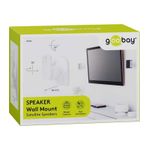 TV, Audio-Video si Foto - Accesorii TV si audio - Suporturi TV - Suporti difuzoare universal 2buc Goobay pe perete regblabil 3.5kg alb - Infinity.ro