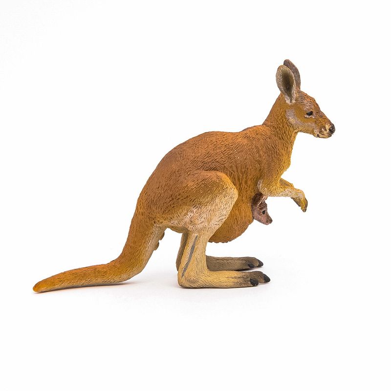 Jucarii, Copii si Bebe - Jucarii si jocuri - Figurine - Papo figurina cangur cu pui - Infinity.ro