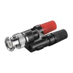 TV, Audio-Video si Foto - Accesorii TV si audio - Cabluri si adaptoare audio - Adaptor BNC tata - 2x banana 4mm mama rosu/negru Goobay 11401 - Infinity.ro