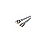 TV, Audio-Video si Foto - Accesorii TV si audio - Cabluri si adaptoare audio - Cablu 2x RCA 5m OFC dublu ecranat Goobay - Infinity.ro