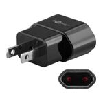 Casa si Gradina - Electrice - Accesorii electrice - Accesorii prize si intrerupatoare - Adaptor de retea SUA/Japonia tata la Euro Europa mama 10A 2500W negru Goobay 45344 - Infinity.ro