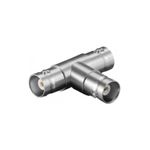 TV, Audio-Video si Foto - Accesorii TV si audio - Cabluri si adaptoare audio - Adaptor BNC la 2x BNC mama T contacte aurite Goobay - Infinity.ro