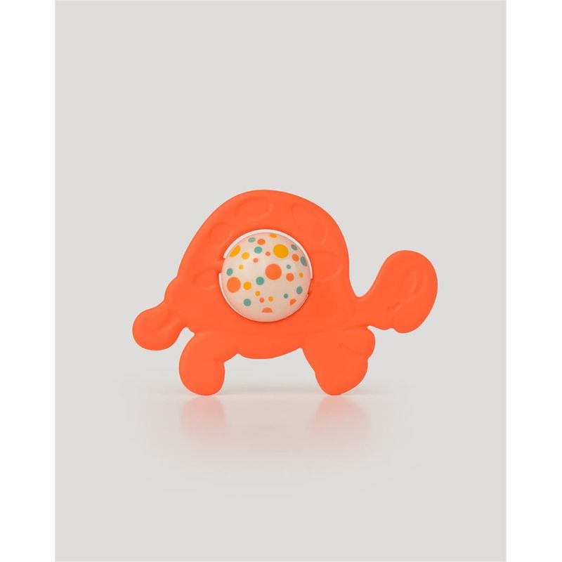 Jucarii, Copii si Bebe - Jucarii si jocuri - Jucarii bebelusi - Jucarii pentru dentitie - Jucarie dentitie Cute Turtle, 0-12luni, portocaliu, LC - Infinity.ro