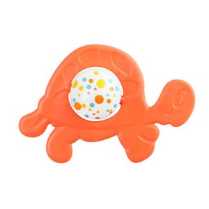 Jucarie dentitie Cute Turtle, 0-12luni, portocaliu, LC