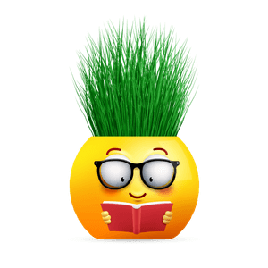 Cupa cu iarba cu ilustratie , emoji-3, 8cm, YUUP