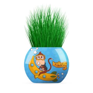 Cupa cu iarba cu ilustratie surpriza, maimu, 6cm, YUUP