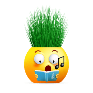 Cupa cu iarba cu ilustratie , emoji-5, 8cm, YUUP