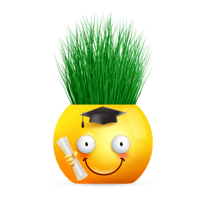 Cupa cu iarba cu ilustratie , emoji-4, 8cm, YUUP