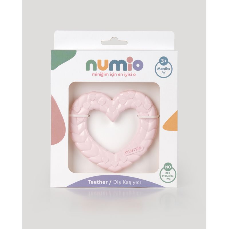 Jucarii, Copii si Bebe - Jucarii si jocuri - Jucarii bebelusi - Jucarii pentru dentitie - Jucarie dentitie Numio inima, roz, 3luni, LC - Infinity.ro