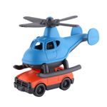 Jucarii, Copii si Bebe - Jucarii si jocuri - Vehicule si jucarii cu telecomanda - Elicoptere, avioane si nave de jucarie - Set elicopter si masinuta, albastru/portocaliu, LC - Infinity.ro