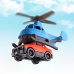 Jucarii, Copii si Bebe - Jucarii si jocuri - Vehicule si jucarii cu telecomanda - Elicoptere, avioane si nave de jucarie - Set elicopter si masinuta, albastru/portocaliu, LC - Infinity.ro