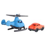 Jucarii, Copii si Bebe - Jucarii si jocuri - Vehicule si jucarii cu telecomanda - Elicoptere, avioane si nave de jucarie - Set elicopter si masinuta, albastru/portocaliu, LC - Infinity.ro