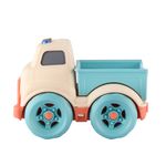 Jucarii, Copii si Bebe - Jucarii si jocuri - Vehicule si jucarii cu telecomanda - Utilaje constructie de jucarie - Camion-platforma cu lumini si sunete, crem/albastru, 15x11cm, LC - Infinity.ro