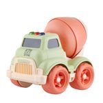 Jucarii, Copii si Bebe - Jucarii si jocuri - Vehicule si jucarii cu telecomanda - Utilaje constructie de jucarie - Camion-betoniera cu sunete si lumini, verde/portocaliu, 11x14.5, LC - Infinity.ro