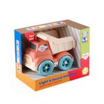 Jucarii, Copii si Bebe - Jucarii si jocuri - Vehicule si jucarii cu telecomanda - Utilaje constructie de jucarie - Camion bena cu sunete si lumini, portocaliu, 12x14cm, LC - Infinity.ro