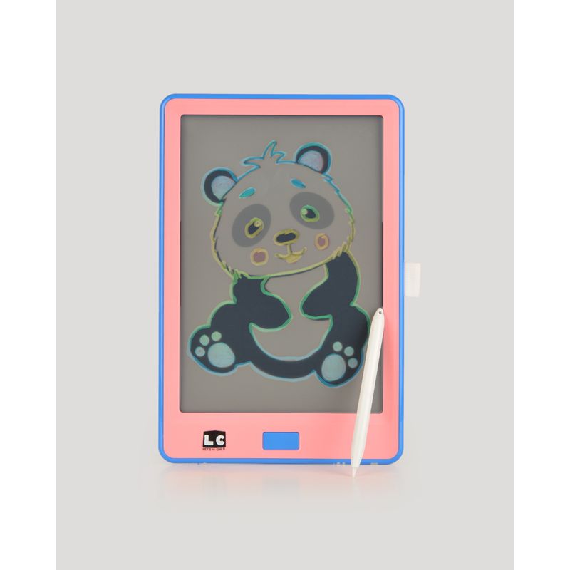 Jucarii, Copii si Bebe - Jucarii si jocuri - Jucarii & jocuri educative - Jucarii interactive - Tableta desen 10inch cu 4 carduri, roz, LC - Infinity.ro