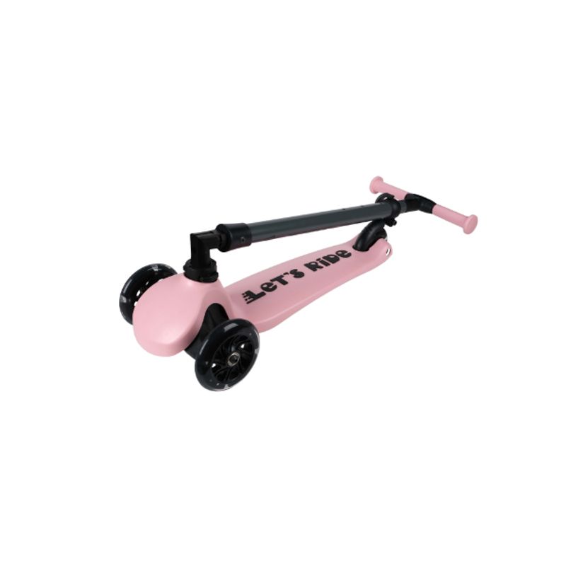 Sport si Outdoor - Role, trotinete si skateboard - Trotinete copii - Trotineta Ride Two Led, Roz, 88cm, 50kg, LC - Infinity.ro