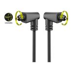 TV, Audio-Video si Foto - Accesorii TV si audio - Cabluri si adaptoare audio - Cablu din ambele parti Toslink mufa in unghi 1m Goobay 41592 - Infinity.ro