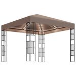 Casa si Gradina - Gradina si terasa - Umbrele si pavilioane - Pavilioane - Pavilion cu siruri de lumini LED, gri taupe, 3x3 m - Infinity.ro