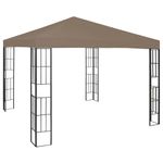 Casa si Gradina - Gradina si terasa - Umbrele si pavilioane - Pavilioane - Pavilion cu siruri de lumini LED, gri taupe, 3x3 m - Infinity.ro