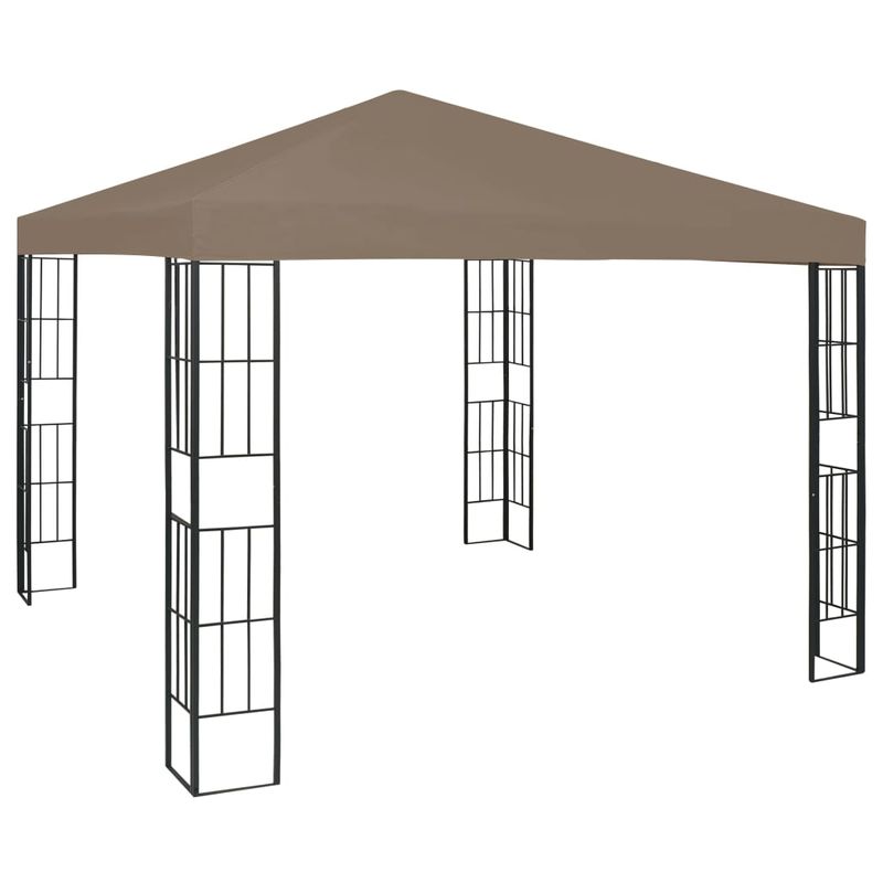 Casa si Gradina - Gradina si terasa - Umbrele si pavilioane - Pavilioane - Pavilion cu siruri de lumini LED, gri taupe, 3x3 m - Infinity.ro