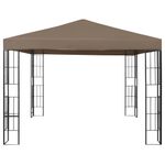 Casa si Gradina - Gradina si terasa - Umbrele si pavilioane - Pavilioane - Pavilion cu siruri de lumini LED, gri taupe, 3x3 m - Infinity.ro