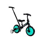 Sport si Outdoor - Ciclism - Biciclete pentru copii - Bicicleta 3 in 1, cu pedale si roti ajutatoare pentru copii, negru-turcoaz, LeanToys, 7679 - Infinity.ro