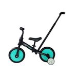 Sport si Outdoor - Ciclism - Biciclete pentru copii - Bicicleta 3 in 1, cu pedale si roti ajutatoare pentru copii, negru-turcoaz, LeanToys, 7679 - Infinity.ro