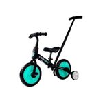 Sport si Outdoor - Ciclism - Biciclete pentru copii - Bicicleta 3 in 1, cu pedale si roti ajutatoare pentru copii, negru-turcoaz, LeanToys, 7679 - Infinity.ro