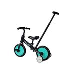 Sport si Outdoor - Ciclism - Biciclete pentru copii - Bicicleta 3 in 1, cu pedale si roti ajutatoare pentru copii, negru-turcoaz, LeanToys, 7679 - Infinity.ro