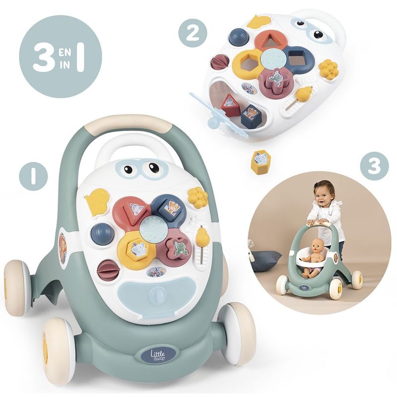 Jucarii, Copii si Bebe - Carucioare si articole de transport - Premergatoare - Premergator Smoby Trotty Walker 3 in 1 verde - Infinity.ro