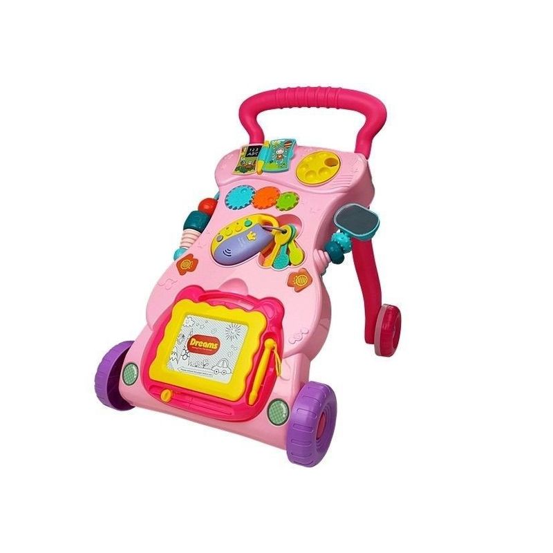 Jucarii, Copii si Bebe - Carucioare si articole de transport - Premergatoare - Antepremergator multifunctional pentru bebe, cu centru de activitati, roz, LeanToys, 5995 - Infinity.ro