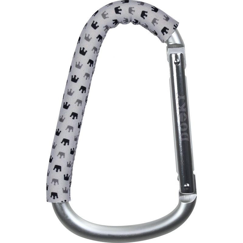 Jucarii, Copii si Bebe - Carucioare si articole de transport - Accesorii transport copii - Carlig universal pentru carucior Dooky Light Grey Crown - Infinity.ro