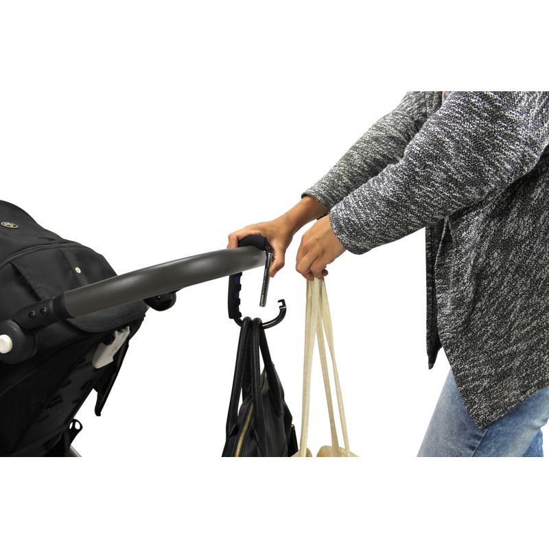 Jucarii, Copii si Bebe - Carucioare si articole de transport - Accesorii transport copii - Carlig universal pentru carucior Dooky Negru - Infinity.ro