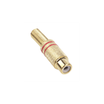 TV, Audio-Video si Foto - Accesorii TV si audio - Cabluri si adaptoare audio - Mufa RCA mama metal auriu inel rosu - Infinity.ro