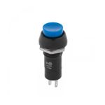 Casa si Gradina/Electrice/Distributie electrica si comanda/Intrerupatoare - Intrerupator OFF-ON albastru prin apasare cu retinere rotund 1A 230VAC PBS 11C - Infinity.ro