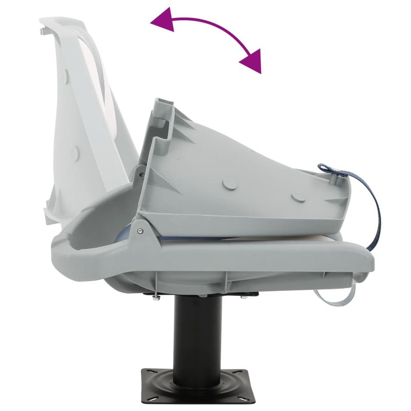 Auto si Moto - Ambarcatiuni - Piese pentru ambarcatiuni - Set scaun pliabil pentru barca, albastru si alb, 48x51x41 cm - Infinity.ro