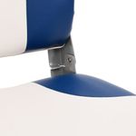 Auto si Moto - Ambarcatiuni - Piese pentru ambarcatiuni - Set scaun pliabil pentru barca, albastru și alb, 41x36x48 cm, cantitate în pachet: 2, model cu piedestal reglabil - Infinity.ro