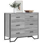 Casa si Gradina - Mobilier - Comode si corpuri - Comode - Comoda cu sertare, gri sonoma 91x35,5x74,5 cm lemn prelucrat - Infinity.ro