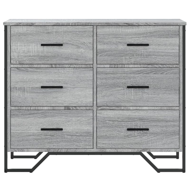 Casa si Gradina - Mobilier - Comode si corpuri - Comode - Comoda cu sertare, gri sonoma 91x35,5x74,5 cm lemn prelucrat - Infinity.ro
