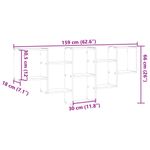 Casa si Gradina - Mobilier - Biblioteci si rafturi - Rafturi - Raft de perete, stejar sonoma, 159x18x66 cm, lemn prelucrat - Infinity.ro