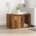 Petshop - Accesorii petshop - Jucarii animale - Ansambluri de joaca - Cutie litiera pisici lemn vechi 60x40x40 cm lemn prelucrat - Infinity.ro