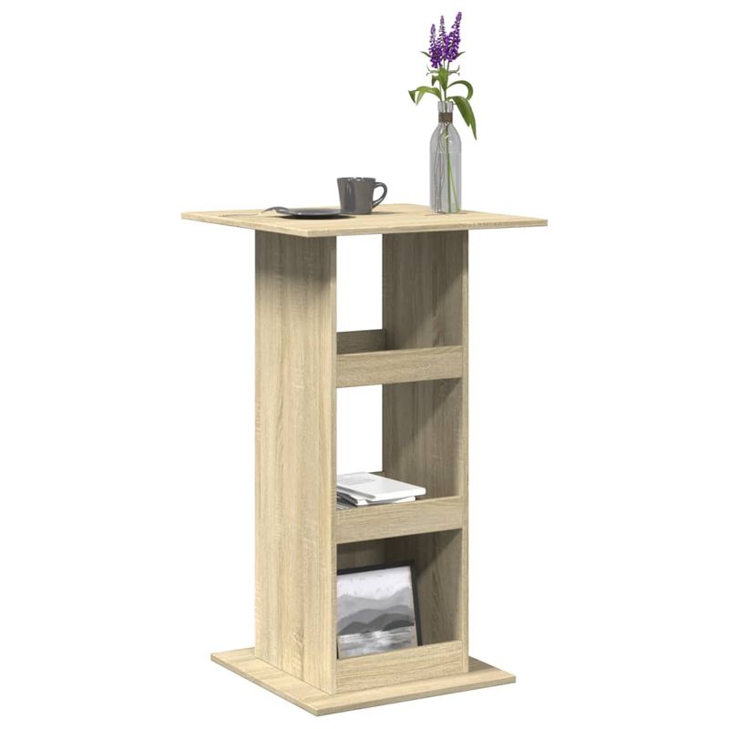 Casa si Gradina - Mobilier - Mese si birouri - Mese bucatarie si dining - Masa bar cu depozitare stejar sonoma 60x60x102cm lemn prelucrat - Infinity.ro