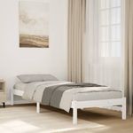 Casa si Gradina - Mobilier - Paturi si accesorii - Paturi - Cadru pat foarte lung fara saltea alb 80x210 cm lemn masiv pin - Infinity.ro