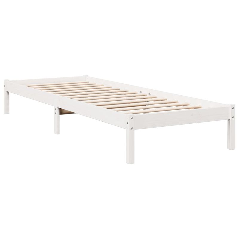 Casa si Gradina - Mobilier - Paturi si accesorii - Paturi - Cadru pat foarte lung fara saltea alb 80x210 cm lemn masiv pin - Infinity.ro