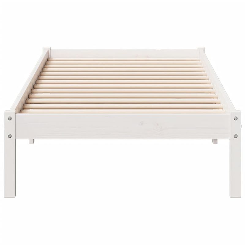 Casa si Gradina - Mobilier - Paturi si accesorii - Paturi - Cadru pat foarte lung fara saltea alb 80x210 cm lemn masiv pin - Infinity.ro
